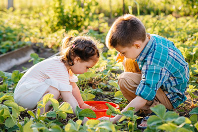 Kinder beim Spielen und Bewegen